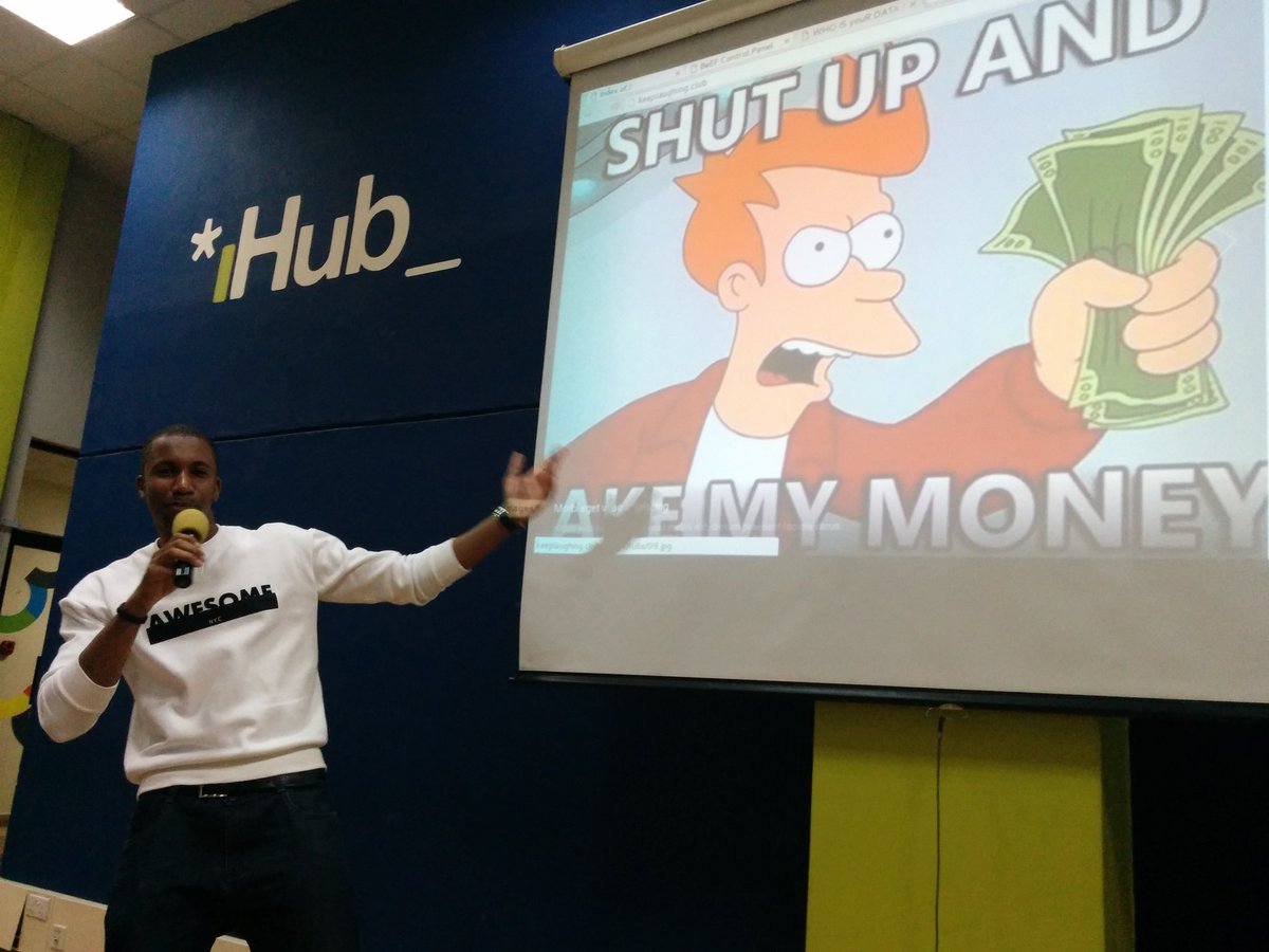 AfricaHackon's tweet photo. @BRIGHTZEED giving a walk through on social engineering cc @iHub @mlabeastafrica #infosec https://t.co/GEoJe3F2Np