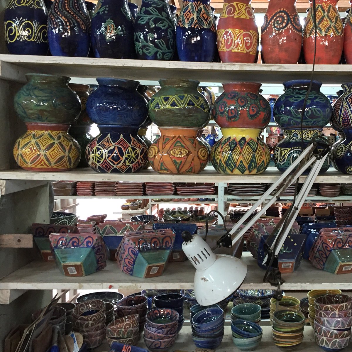 _neilcostello's tweet photo. Touring the work area of Earthworks Pottery. Even the breakages area is beautiful #nofilterfeb #ceramics #Barbados https://t.co/fNXgRKooxd