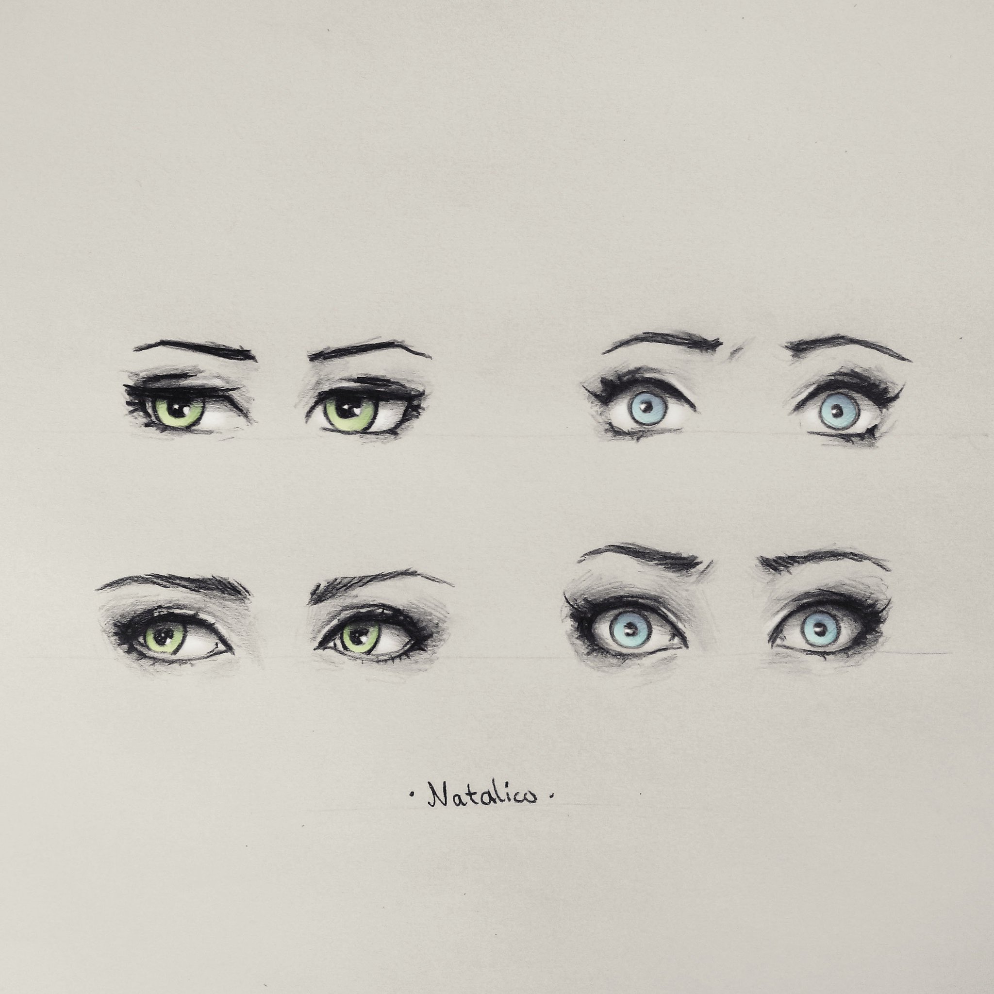 Anime Eyes Reference Pencil by Verie on DeviantArt