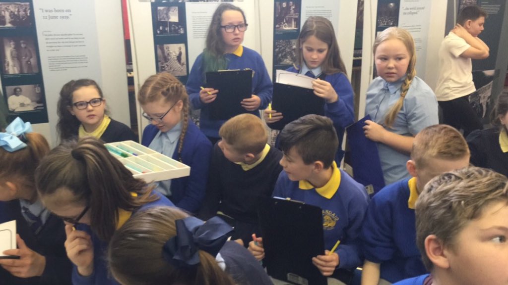sandaig_ps's tweet photo. Fantastic Anne Frank exhibition @StBridgetsPS Delivered by their fantastic primary 7s! Thank you https://t.co/IrxFS5tsPU