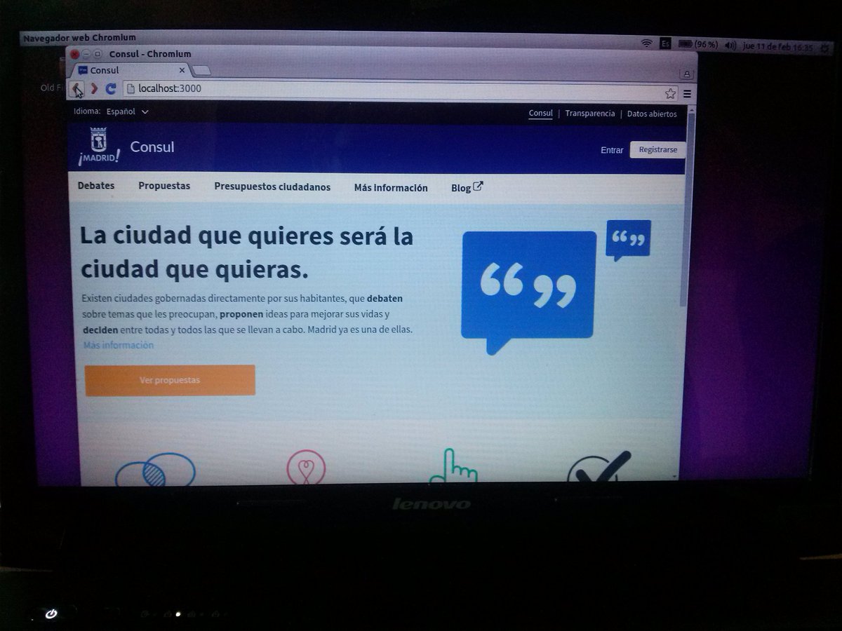 Inpersonalio's tweet photo. Habemus ayuntamiento! #CodingMadrid #UbuntuTeam https://t.co/ewCGFo1kBD