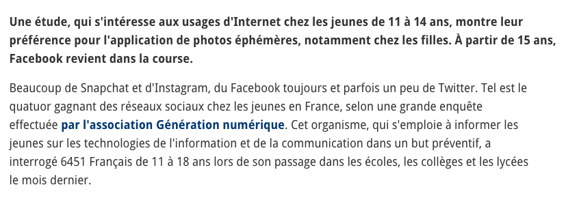 isabellemathieu's tweet photo. #Snapchat est le réseau social favori des collégiens français https://t.co/MEZ7Trrqjk #SocialMedia https://t.co/7jT7Jak4hj