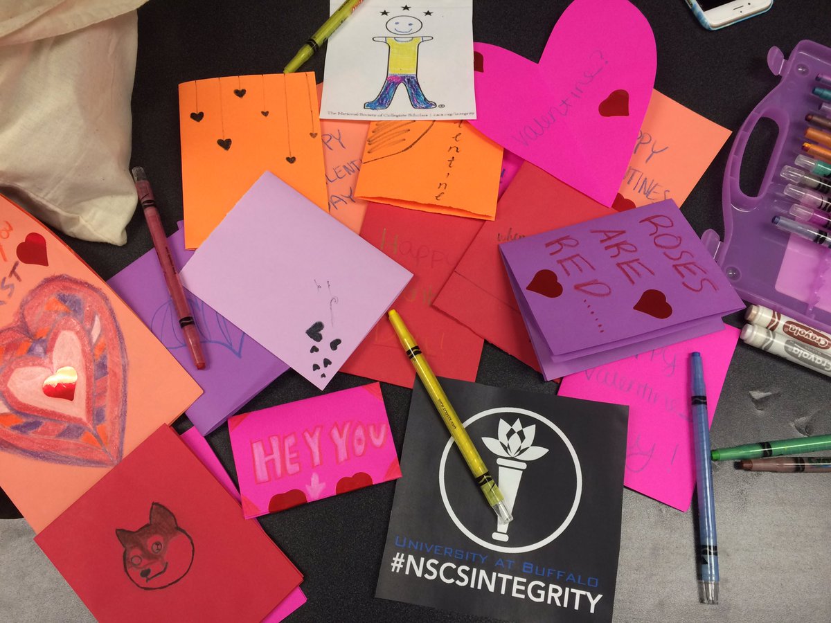 UBNSCS's tweet image. It is #NSCSIntegrity Week! Thanks to members to helped make Valentines last night! And design iGuy!