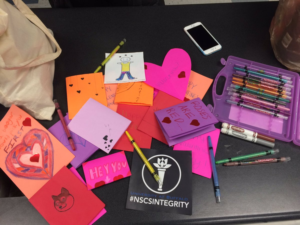 UBNSCS's tweet image. It is #NSCSIntegrity Week! Thanks to members to helped make Valentines last night! And design iGuy!