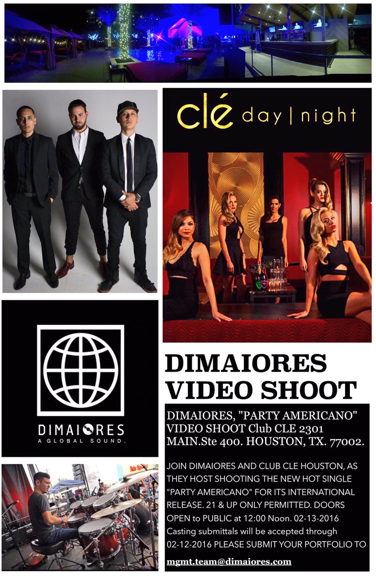 TeamDimaiores's tweet photo. Join CLE, Hosting DIMAIORES- Official Video Shoot "Party Americano", Open To The Public 12-7 PM. MODELS OPEN CASTING https://t.co/ig5ZPUtRnk