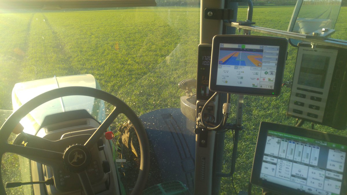 PrecisionAGPaul's tweet photo. Today is a good day, ploughing 1st thing now out with the new tractor spreading tsp spring is on here in suffolk! https://t.co/Hr3NiT858v