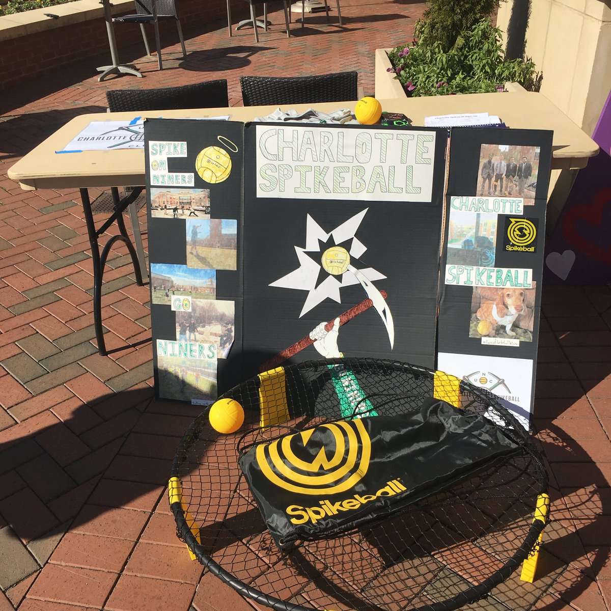 CharlotteSpikeb's tweet photo. If you're walking by the @unccunion today stop by our table between 11-3pm #Spikeon Niners! https://t.co/oRWShPvzG6