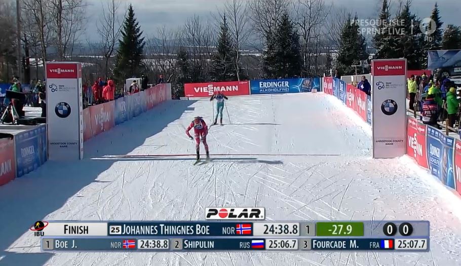 #Biathlon #Sprint: Johannes Bö deklassiert die Konkurrenz, Top-Laufleistung und keine Fehler im Schießen.