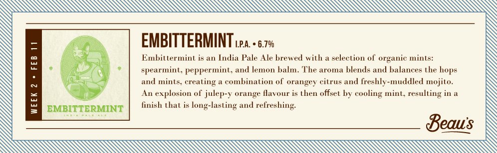 WellingtonOak's tweet photo. It's week 2 for #feBREWary!! Stop by any Oak in #Ottawa and enjoy a pint of @beausallnatural #Embitterment! https://t.co/e9CnMvuAII