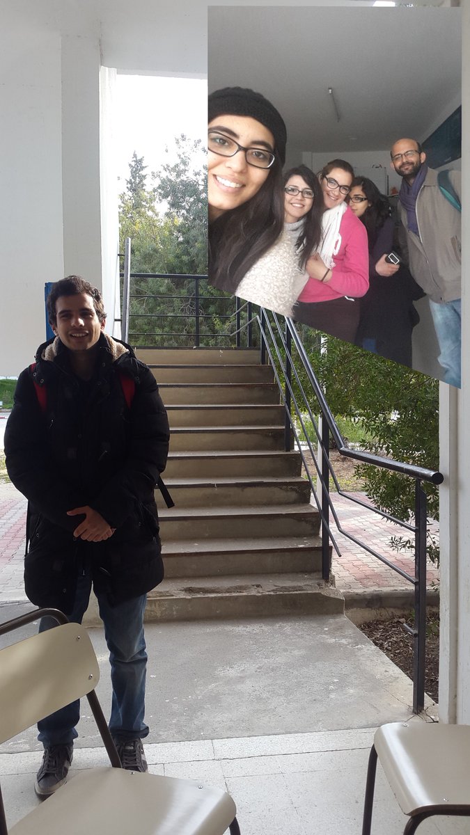 HaifaFtirich's tweet photo. both cameras working simultaneously isn't bad idea :p @rihab_chakchouk @MeriemMkhinini #inside and #outside #CLLFST https://t.co/KePdhWUmGU
