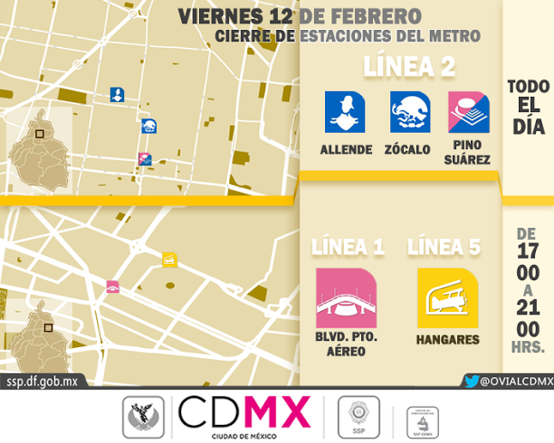 Con motivo del #PapaEnCDMX habrá cierres en estaciones de <a href="/MetroCDMX/">MetroCDMX</a>. Conozca aquí cuales son.