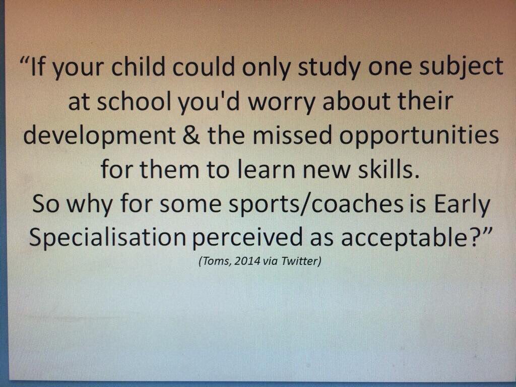 drmartintoms's tweet photo. Requested RT of why I believe the focus onEarly Spec in youth sport is both flawed &amp; developmentally restrictive: https://t.co/DWq9sjsCKd
