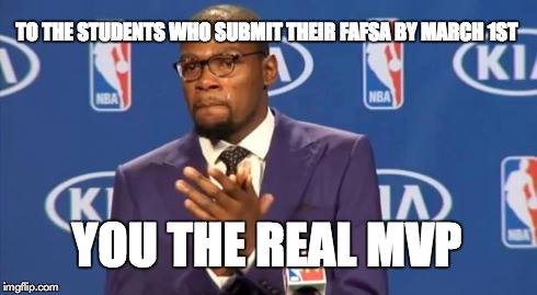 HoltCollegeAdvi's tweet image. Don't forget to submit your FAFSA by March 1st to be eligible for aid from the State! #prioritydeadline #fafsa