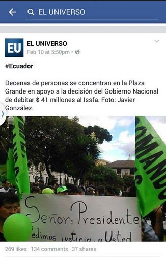 maferegas's tweet photo. Ataque desestabilizador al cerebro de #Correa
4 pelagatos en la Plaza Grande
#NadieTocaMiRC #Alerta10F @teleSURtv https://t.co/CFpJMo64tA