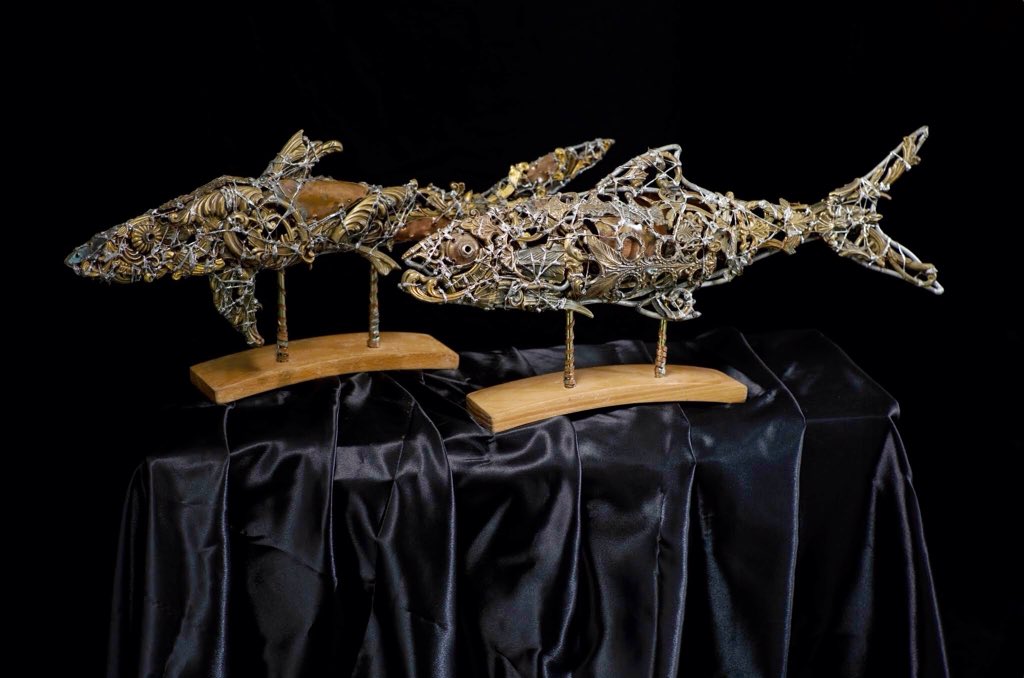 #Fish by <a href="/ArchFutura/">Mario De Luca</a>. A #smart way to #recycle something #sculpture #nature #animal #artist #recycling #art #artwork