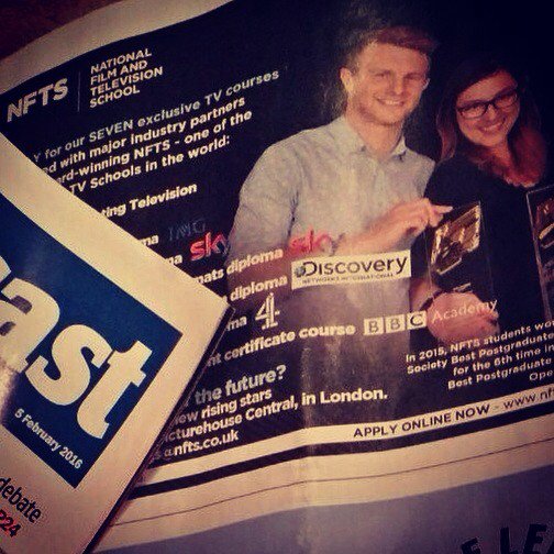 manuelaedits's tweet photo. Some nerds just made it into #Broadcast magazine @ALaylandSound @manuelalupini :') #rtsawards #NFTS https://t.co/gvxrswanbz