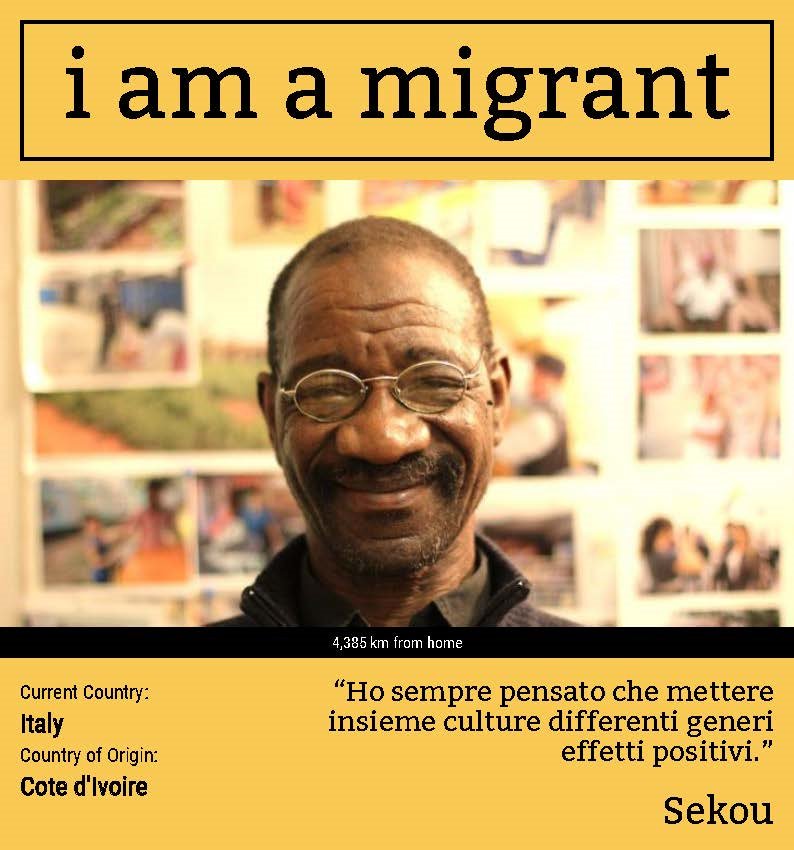 OIMItalia's tweet photo. "Dove c’è incontro, c’è bellezza" --  Sekou, speaker di @RCittaFutura. https://t.co/9Fo1nwLSl0  #iamamigrant https://t.co/04Nws13ew0