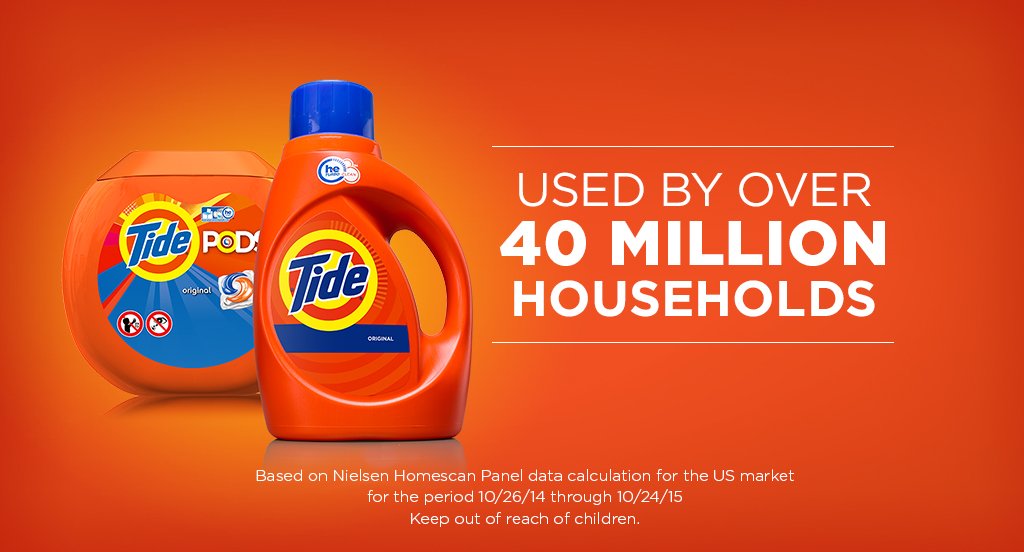 tide's tweet photo. Have you heard? Tide is loved by over 40 million Americans. https://t.co/YQuTsJSjZx