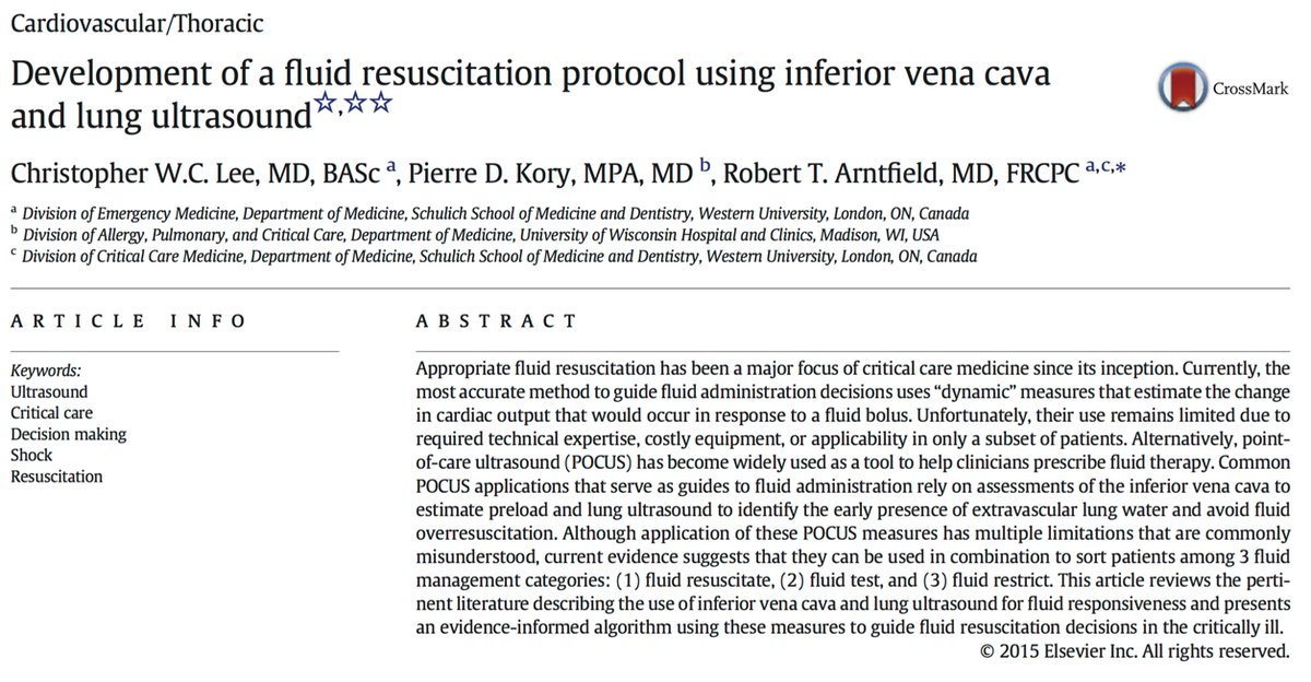 WINFOCUS's tweet photo. Development of a fluid resuscitation protocol using inferior vena cava and lung ultrasound. #POCUS #LungUS https://t.co/J1h2XGsbng