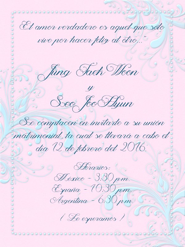 HeavenRol's tweet photo. ¡Pequeños! 
Estamos invitados a la boda de nuestro Leo ~
@JTaekWoonPLR con @SeobabySMR 
Les deseamos mucha felicidad https://t.co/aTainzSW1C