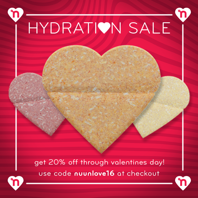 nuunhydration's tweet photo. We're sharing the #nuunlove! Stock up on new Nuun using promo code NUUNLOVE16 for 20% off. https://t.co/EfAcjO8Mw5 https://t.co/fsnuWmXlon