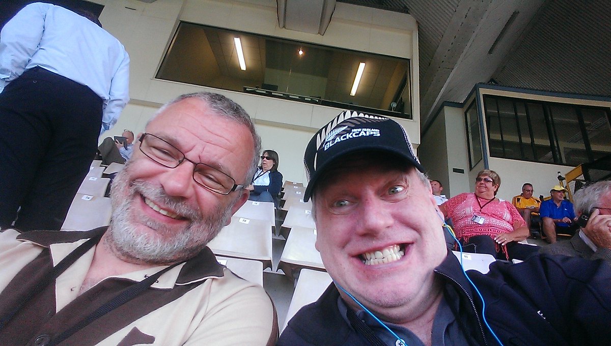 Evan and I at the test <a href="/NZCricketMuseum/">New Zealand Cricket Museum</a>