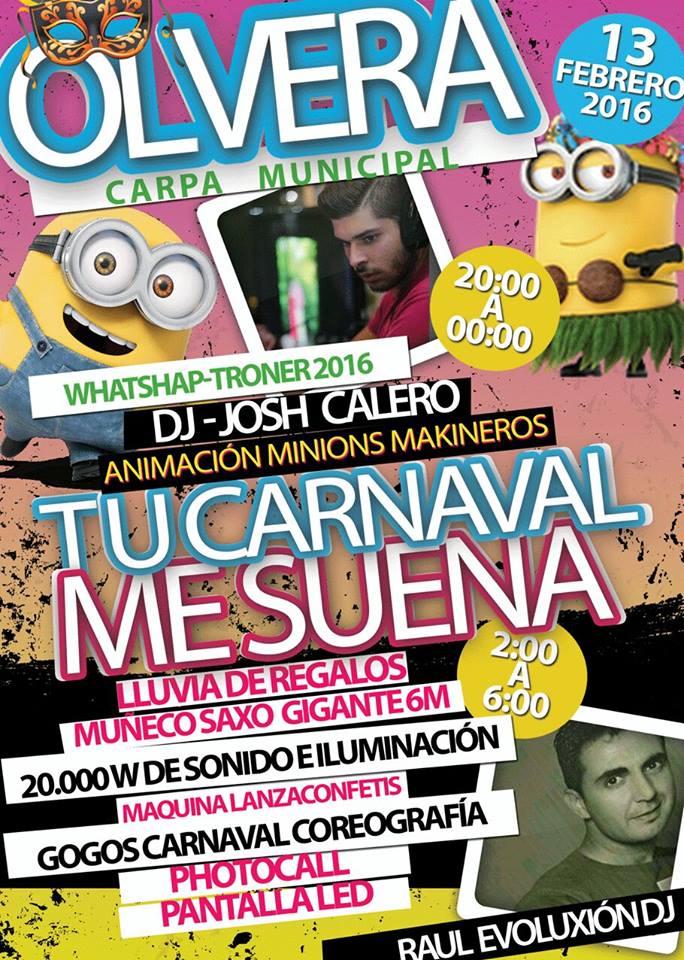 OscarMolinaDj's tweet photo. Preparando las maletas,destino #Andalucia 🚙🚙🚙
Sáb.13 trabajo de Tec. de iluminación en #carnavalolvera2016 (#Cadiz) https://t.co/IsEjDGv9Tb