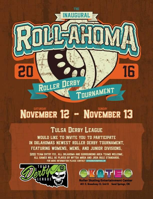 tulsa_derby's tweet photo. #RollAhoma #Womens #Mens &amp; #Junior division brackets #RollerDerby #WFTDA, #MRDA #JRDA rules https://t.co/gHfej8fSC3 https://t.co/3rCvq5crh3