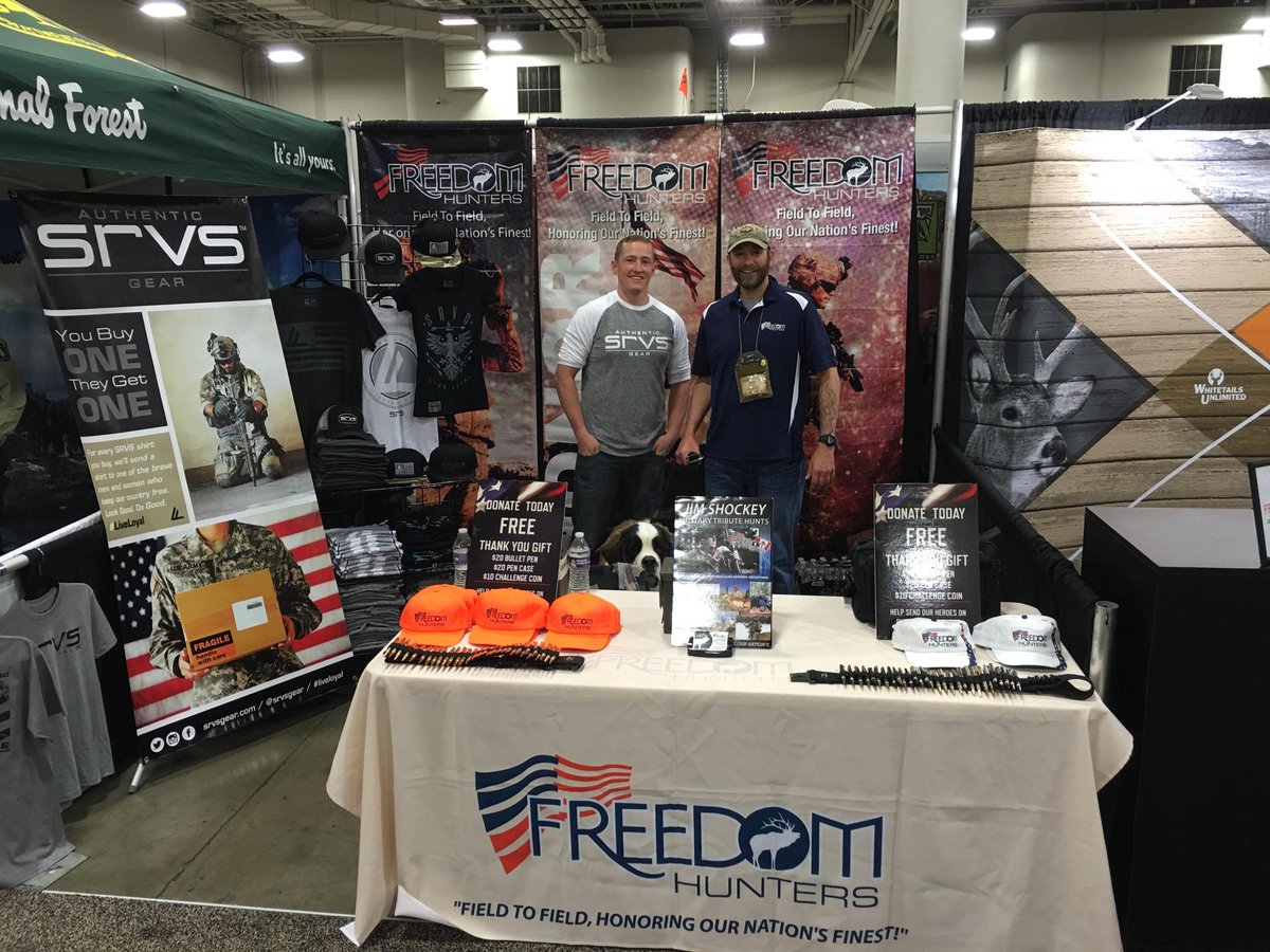 FreedomHunters's tweet photo. Freedom Hunters at Western Hunting & Conservation Expo in SLC booth 3350! Stop by! #FreedomHunters, #MDF, #WHCE2016 https://t.co/Ujdp5LOu4g