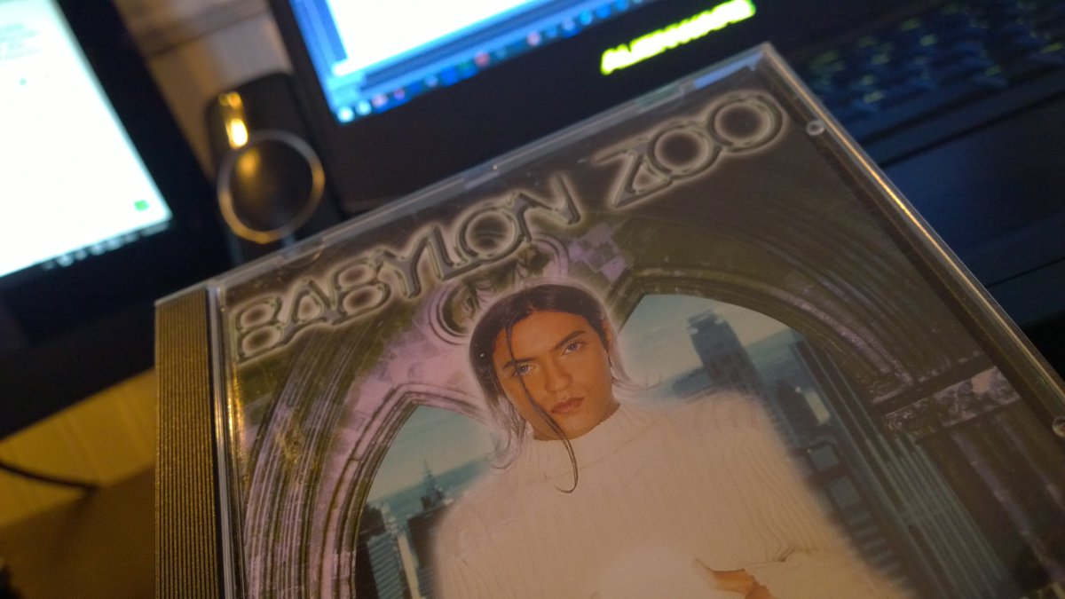 postidol's tweet photo. Grabbing some inspiration with this little gem! Anyone remember? #babylonzoo #jasmann #90smusic #spaceman #creative https://t.co/MJpNbtjjVM
