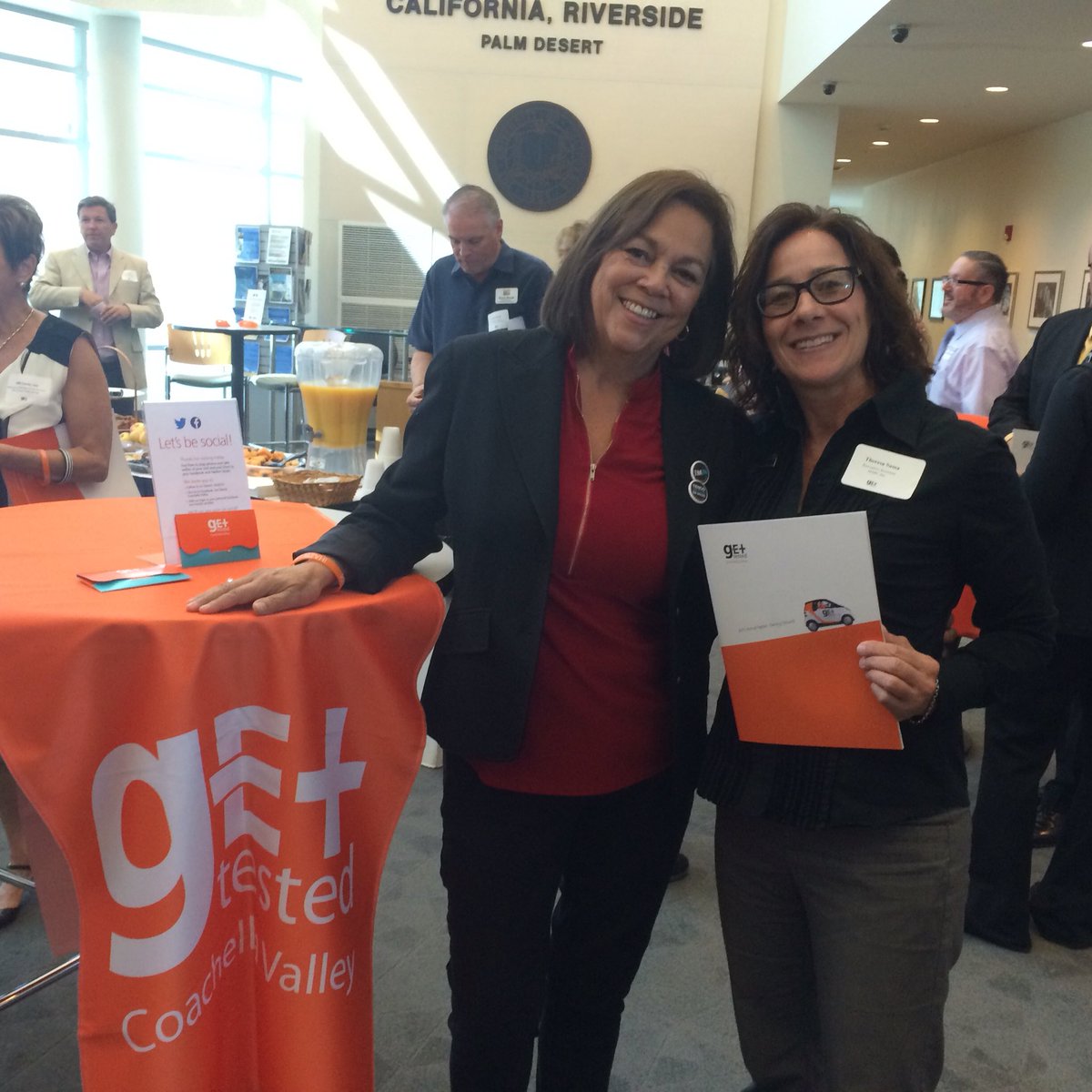 tsama4's tweet photo. Lucy and Theresa @YesGTCV annual update. @UCRPalmDesert #GTCV #socialiqmktg https://t.co/BqMhKOIVTW