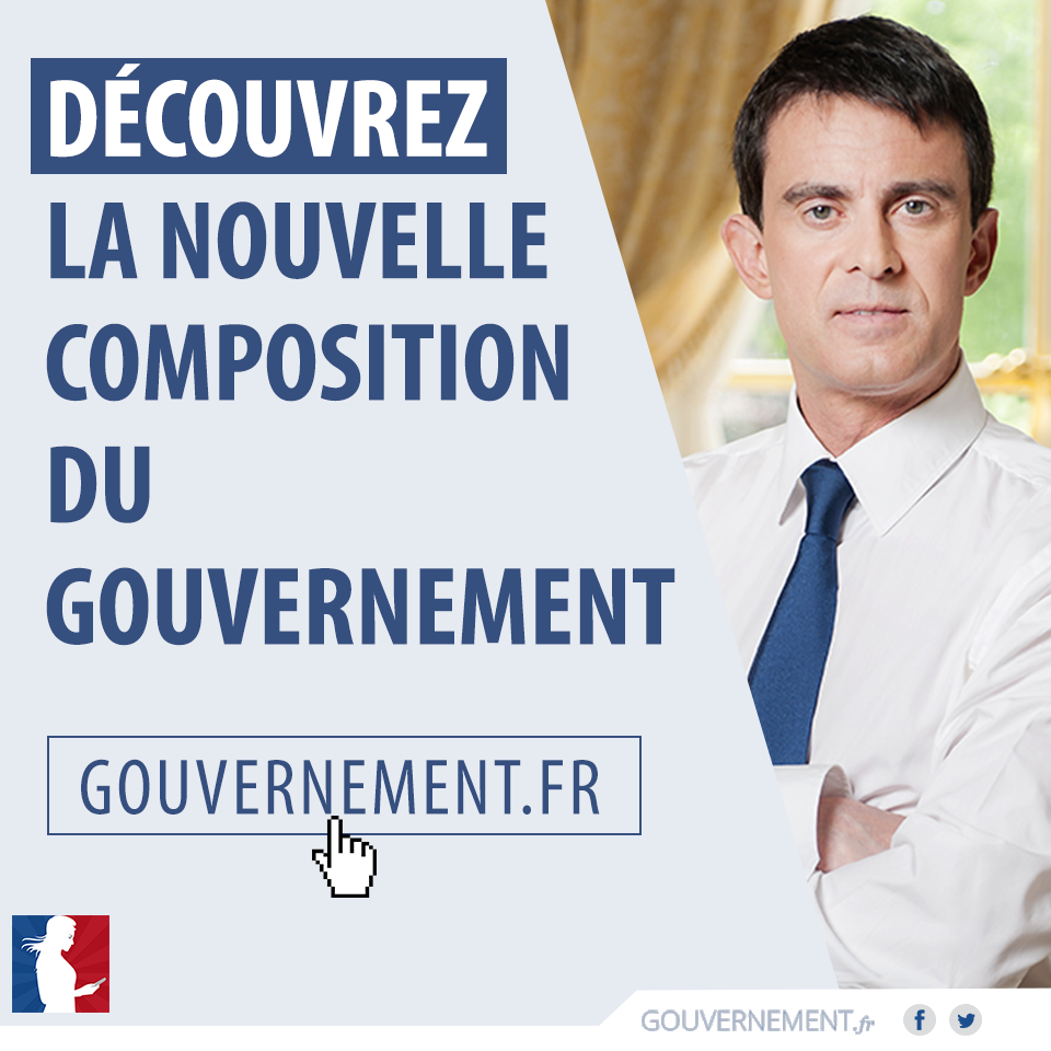 Découvrez la nouvelle composition du <a href="/gouvernementFR/">Gouvernement</a> >> gouvernement.fr/composition-du… #remaniement