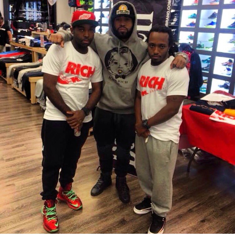 BornRichBrand's tweet photo. #tbt me and the good #brothas @boaz412 @kudd_bornrich reppin the @bornrichbrand!! The #heat is coming soon!! 💯💯💯 https://t.co/8DcLZpbW82