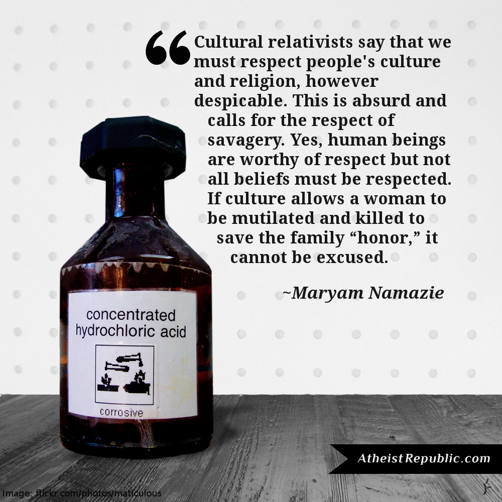 AtheistRepublic's tweet photo. "Human beings are worthy of respect but not all beliefs must be respected." - @MaryamNamazie https://t.co/QNYqfrGFK5
