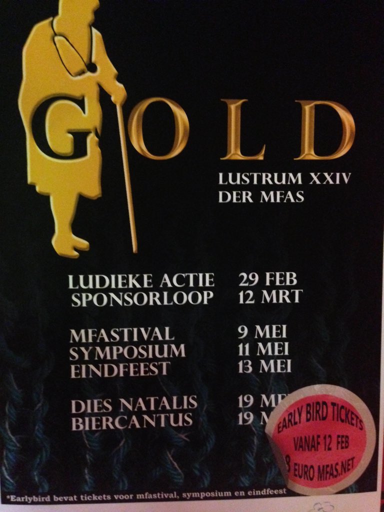 MFASbestuur's tweet photo. Disco bingo ter ere van het 24ste Lustrum der MFAS! Koop snel je Early Bird voor de activiteiten in de Lustrumweek! https://t.co/kMzPslyDqJ