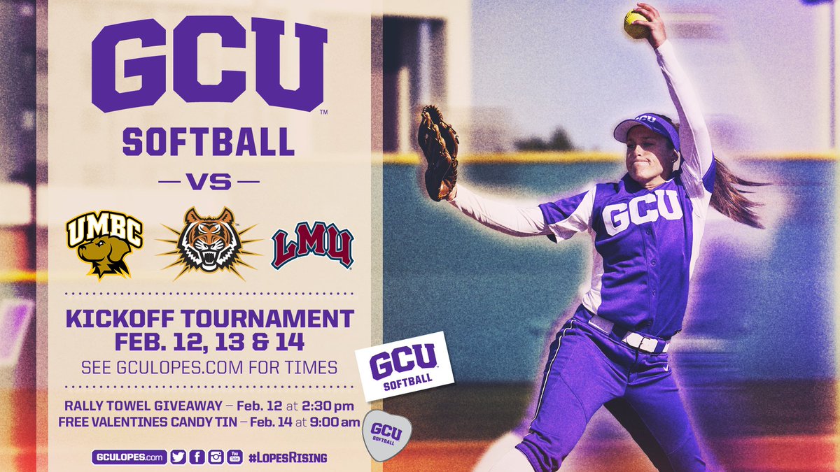 It's almost opening day! @GCUSoftball hosts the GCU Kickoff Tournament starting tomorrow at 2:30pm. #LopesRising