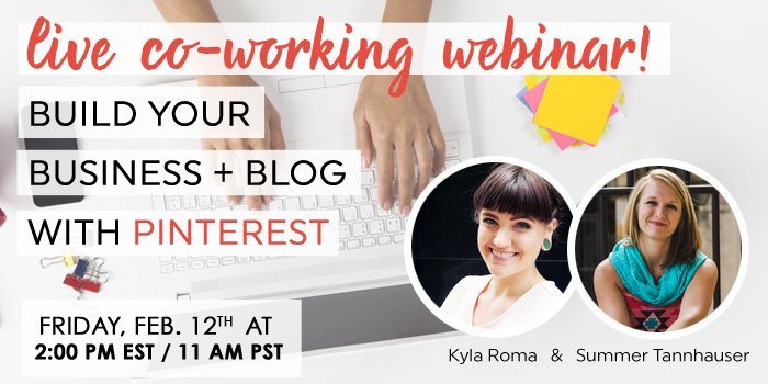 kylaroma's tweet photo. A9: RSVP to a free Pinterest optimization webinar with @LadyBossLeague: https://t.co/DLaswHXeox #daringcreative https://t.co/eobLwjMcyB