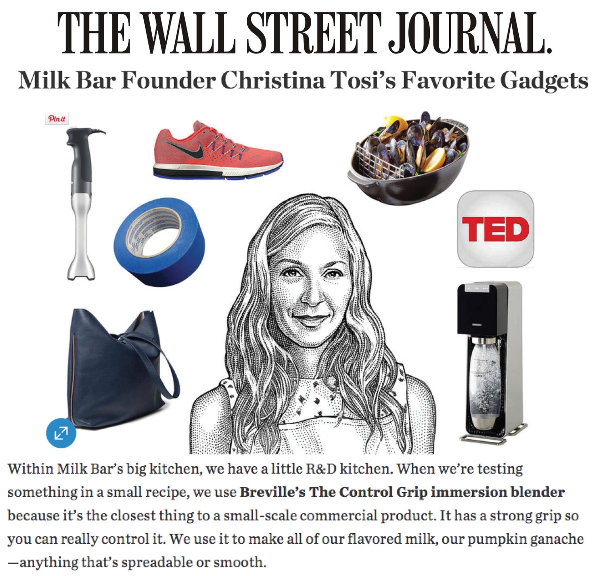 BrevilleUSA's tweet photo. @ChristinaTosi knows powerful mixing comes from small #gadgets. She tells @WSJ why she loves the #ControlGrip https://t.co/FpEyvkqasJ