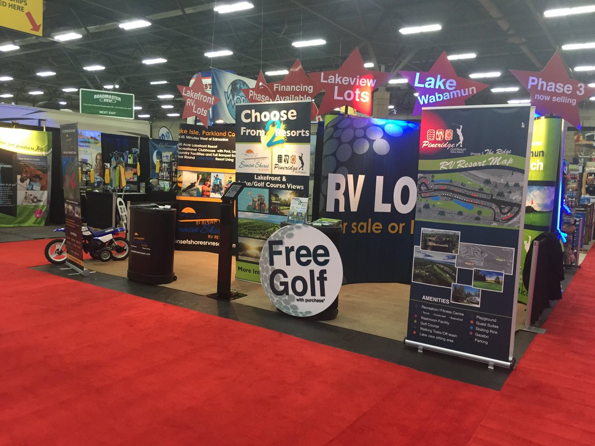 GolfPineridge's tweet photo. RV Expo this weekend at Northlands Expo Centre! Make sure to pop by and say hi! https://t.co/ASuI6EV4Pw