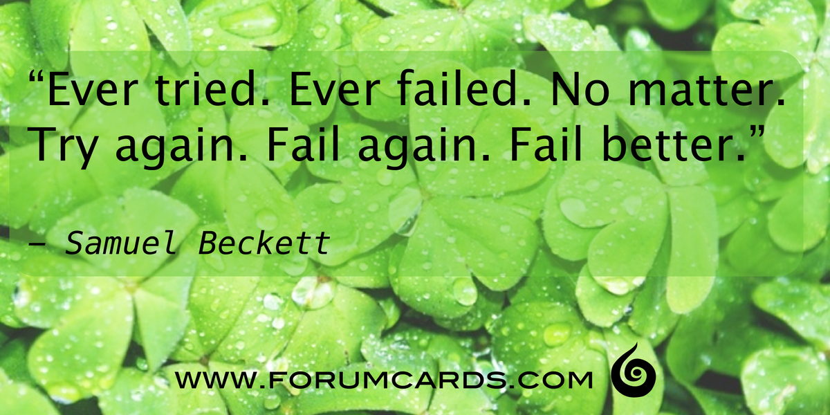 Forumcards's tweet photo. #SamuelBeckett #resilience #success #failure #forumcards #inspirationalquotes #lifelessons #perseverance https://t.co/wqUQz3Wlr5