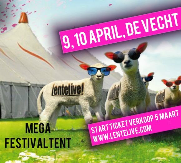 LenteLive's tweet photo. #LenteLive! 9 en 10 April start kaartverkoop 5 maart!! #deVecht https://t.co/LZ44yHf9VI