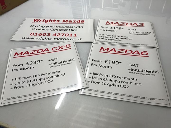 New Vehicle Graphics for AquaDamp and Magnetic's for Wrights Mazda....