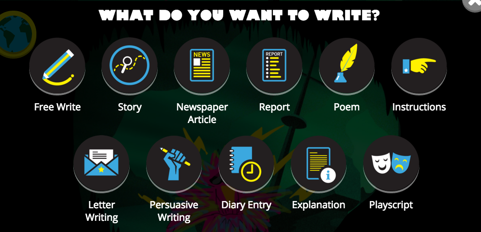nightzookeeper's tweet image. Students choose from a range of writing styles on Night Zookeeper #NZK