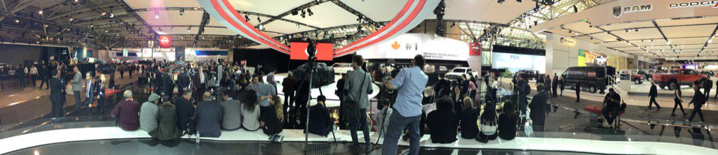 Panoramic shot at the <a href="/torontoautoshow/">Toronto AutoShow</a> #CIAS2016