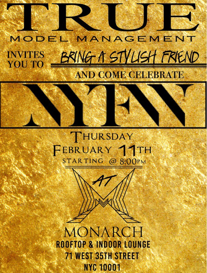 MonarchLounge's tweet photo. RSVP for entrance tonight at 8pm! RSVP to office@addisongroupnyc.com!#nyfw #truemodelmanagement #MonarchNYC #NYC https://t.co/4WaWa1xn57