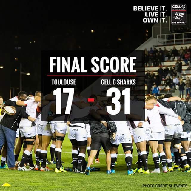 DawnDunnRugby's tweet photo. Now that's how we roll!  Love it!  2 wins against the 2 top French sides.  #TouvsSha  @ECRBreakfast @TheSharksZA https://t.co/HtkBWO8Wtk