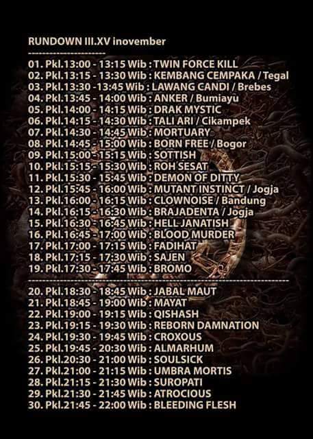 Hari banyak band DEATH METAL di ubud village Ciledug tangerang ramaikan !!!