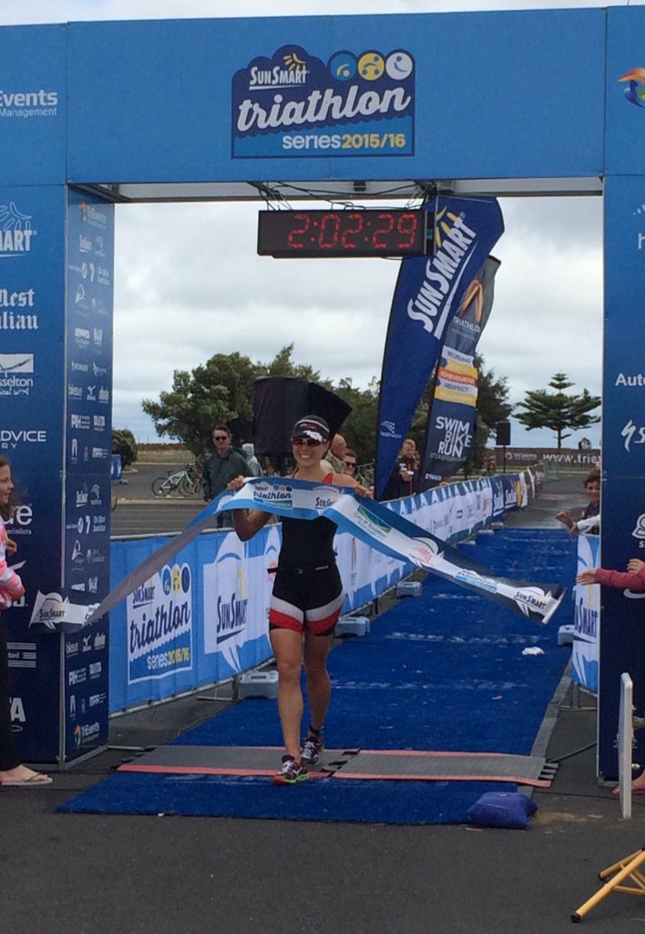TriEventsWA's tweet image. Congrats Katey Gibb, Olympic Distance State Champ - City of Busselton Tri &amp;amp; with a SunSmart TriSeries trifecta!