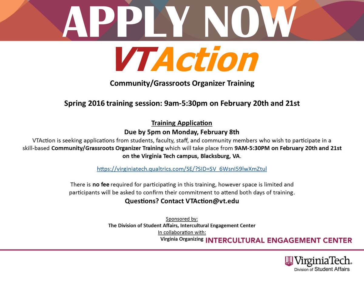 VT_CCC's tweet photo. Apply now for #VTAction - apps due 2/8 https://t.co/YZ0j3W1PNl  @inclusiveVT @vtdsa @VTGradCommunity @VAOrganizing https://t.co/QJPbLEQi0c