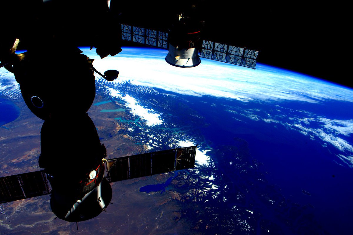 StationCDRKelly's tweet photo. #Patagonia is unmistakable from @Space_Station. #YearInSpace https://t.co/pS6E4onVNw